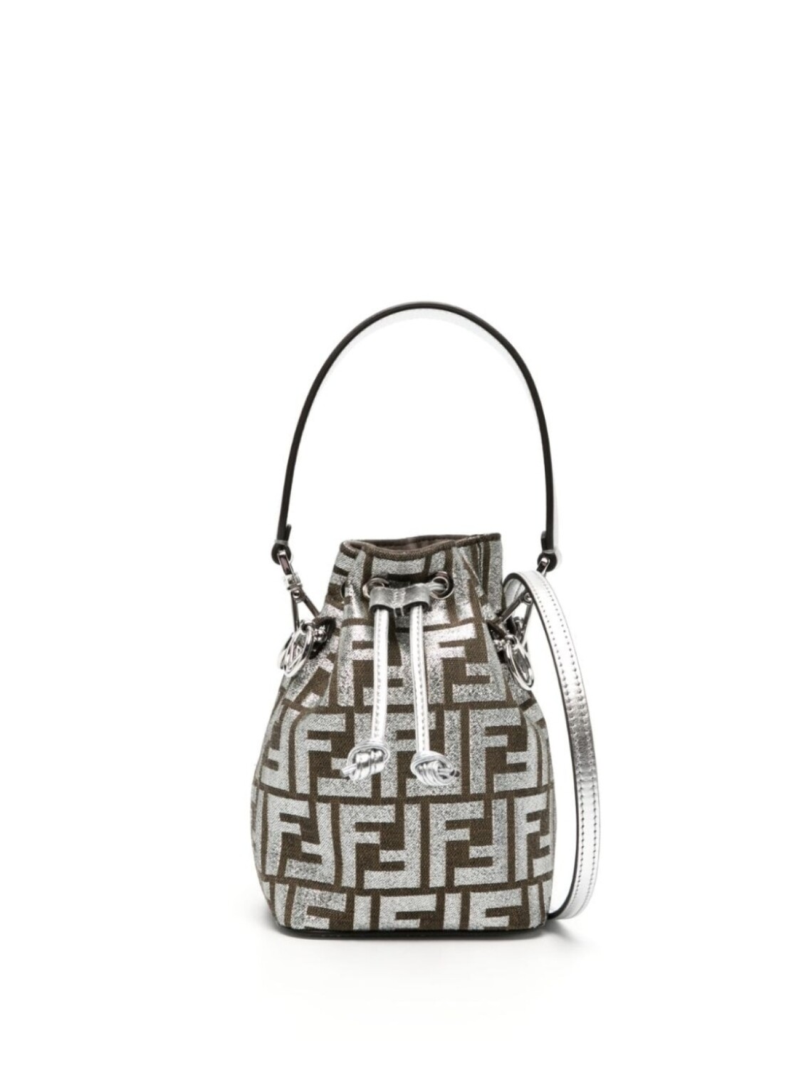 

FENDI сумка-ведро Mon Tresor размера мини, серебряный
