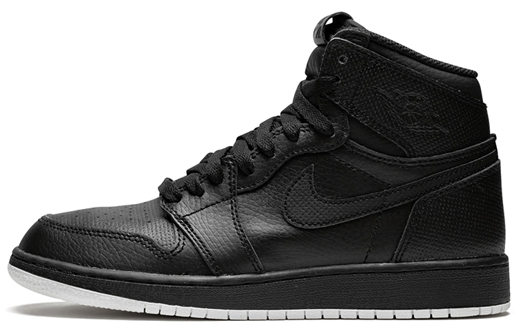 

Jordan 1 Retro High черные перфорированные (GS)