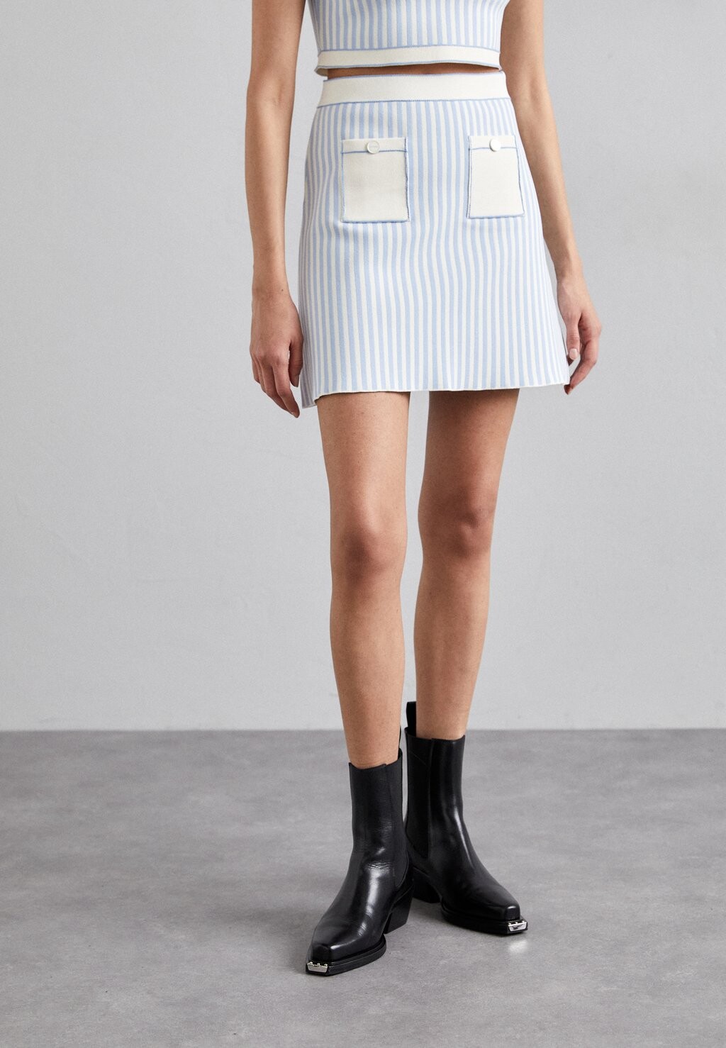 

Юбка мини MINI JUPE DAY sandro, цвет blue/blanc