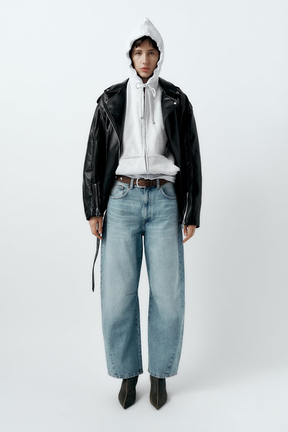 

Мешковатые джинсы средней посадки Trf ZARA, синий