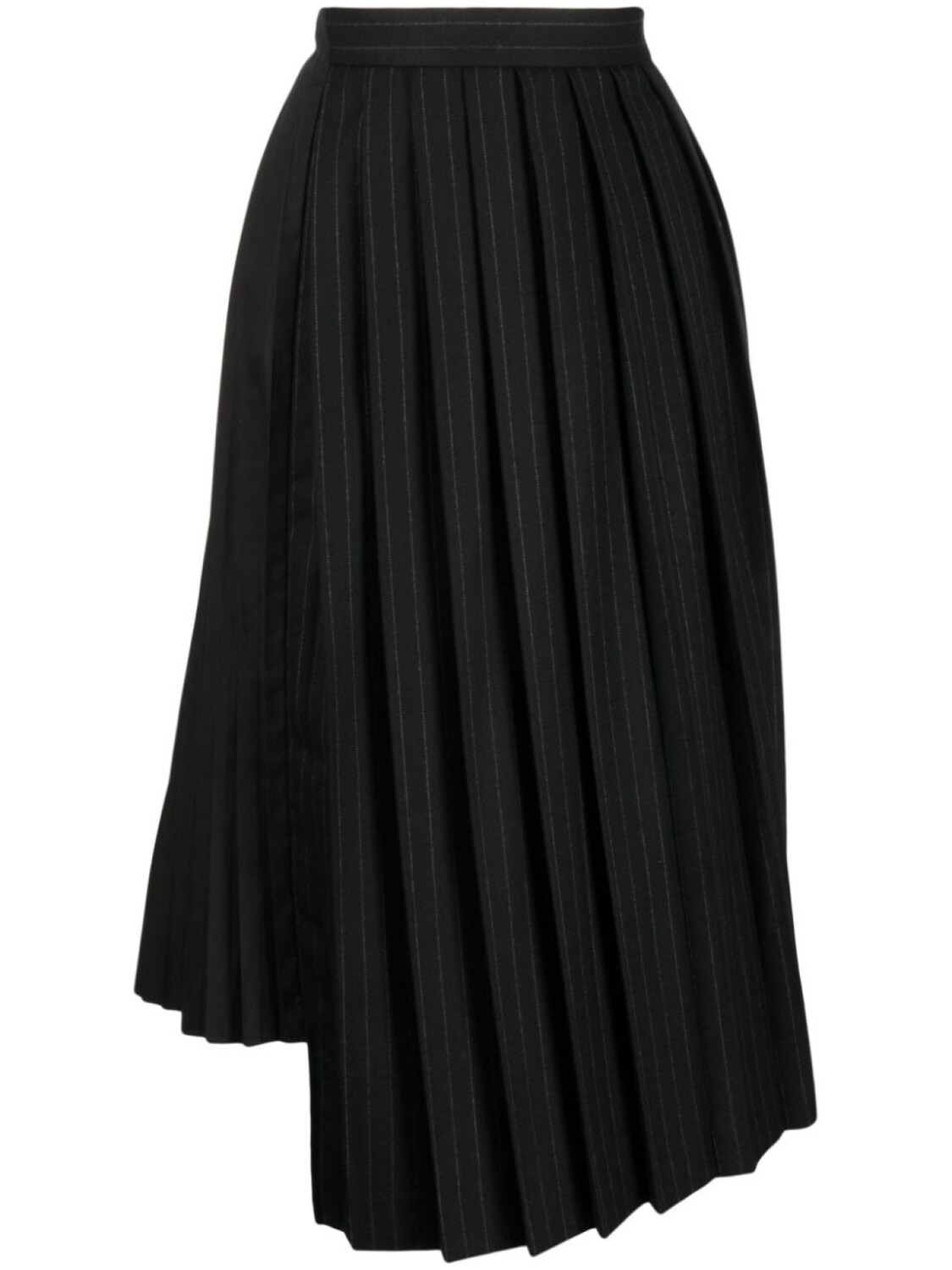 

sacai юбка асимметричного кроя в тонкую полоску, черный