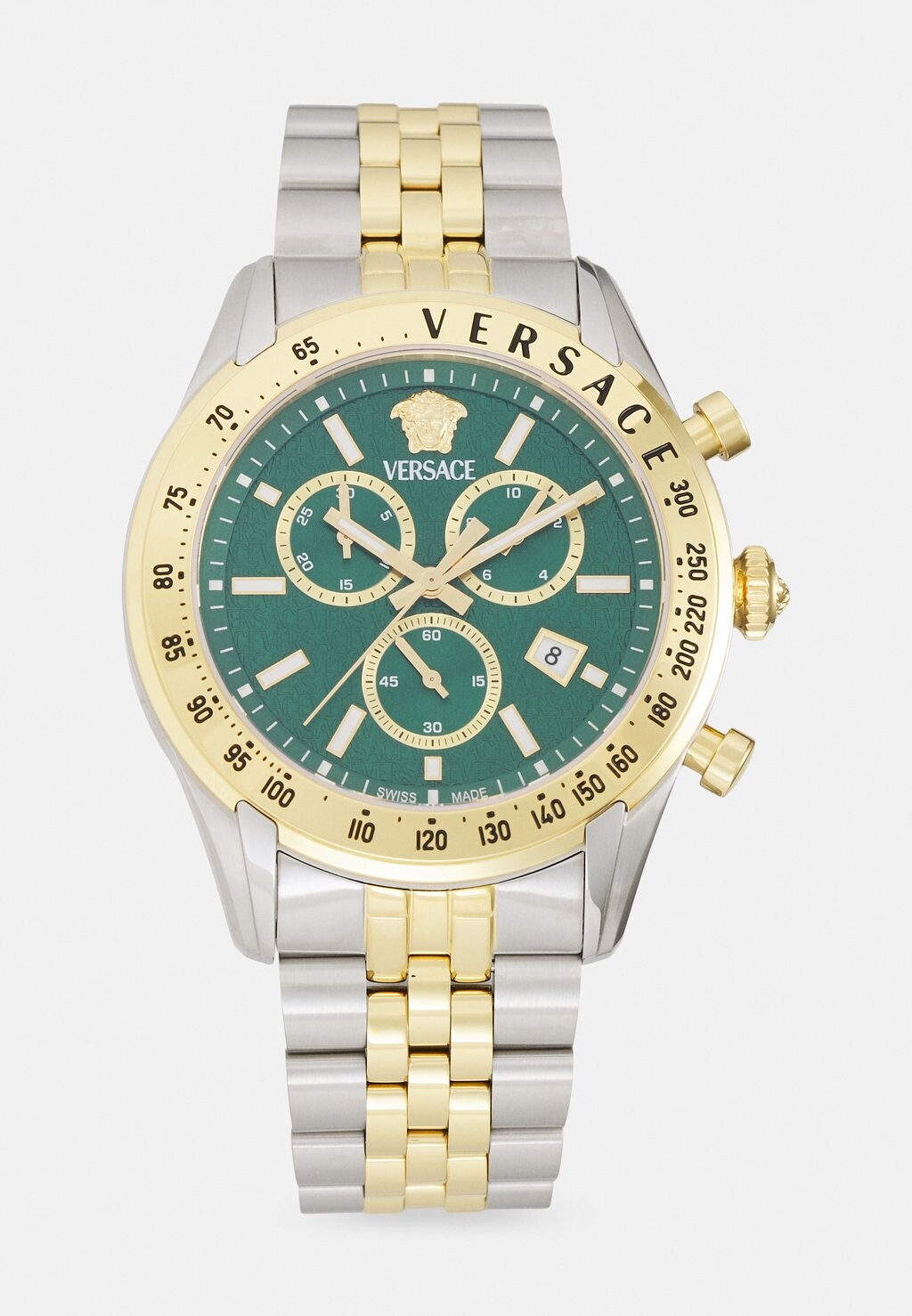 

Хронограф CHRONO MASTER Versace, цвет dark green/gold-coloured/silver-coloured