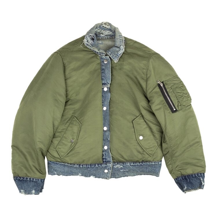 

Куртка Amiri Reverse Trucker Denim Bomber 'Blue', синий