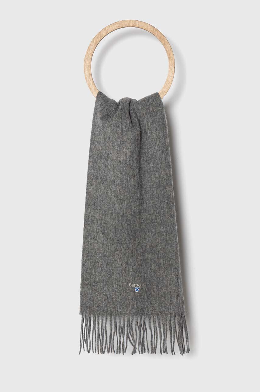 

Шерстяной шарф Barbour, серый