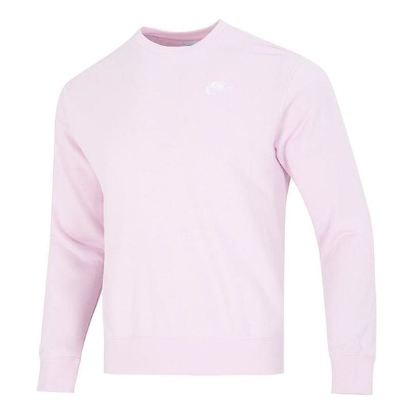 Толстовка Men's Nike Solid Color Round Neck Pullover Long Sleeves Pink, розовый