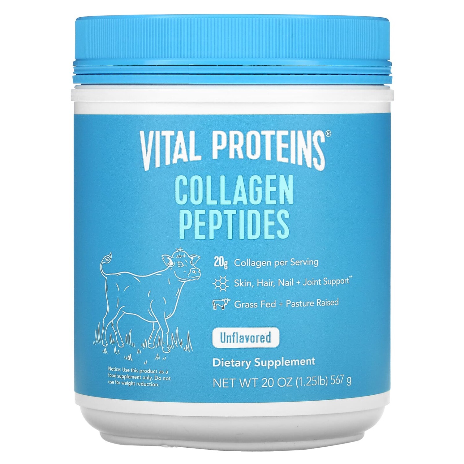 

Пептиды коллагена, без вкусовых добавок, 567 г (1,25 фунта), Vital Proteins