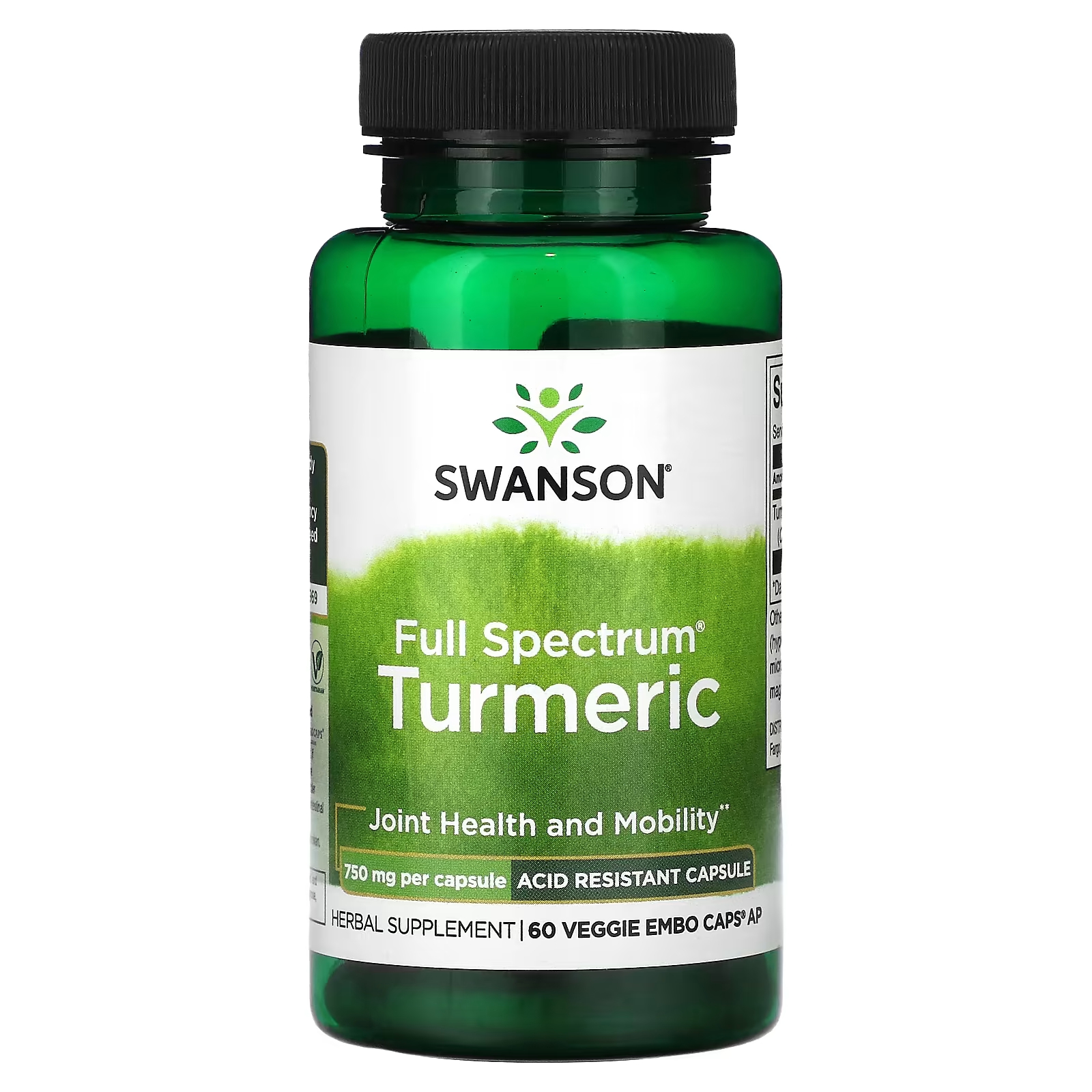 Пищевая добавка Swanson Full Spectrum Turmeric 750 мг