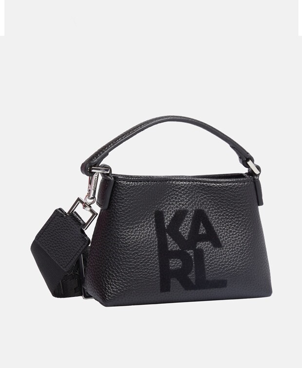 

Кожаная сумка-мессенджер Karl Lagerfeld, черный