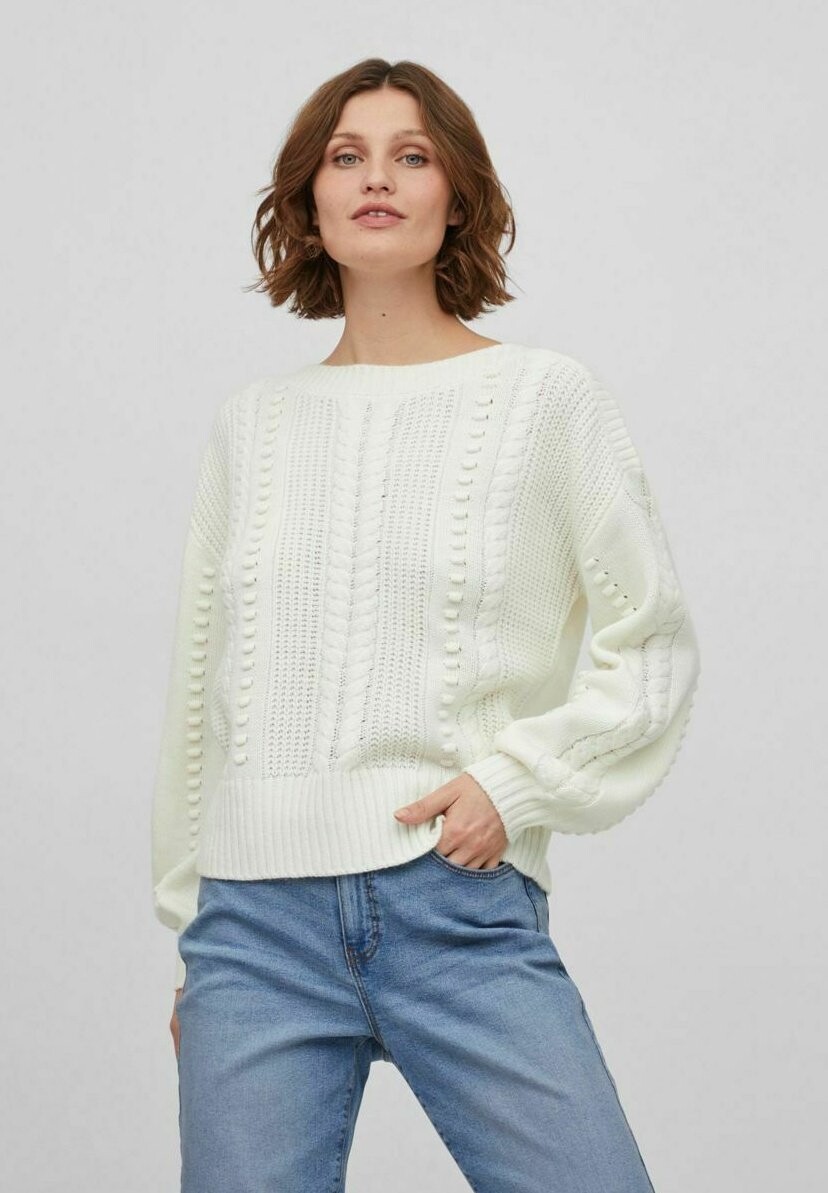 

Свитшот VILA U-BOOT-AUSSCHNITT, цвет white alyssum