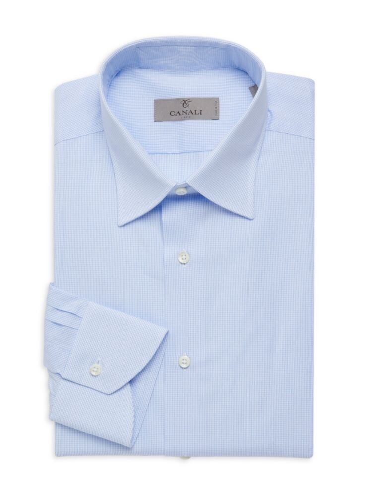 

Классическая рубашка в клетку Modern Fit Canali, синий