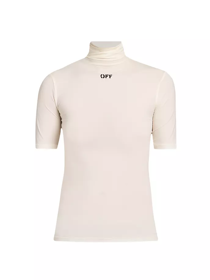 

Водолазка с короткими рукавами и логотипом Off-White, черный