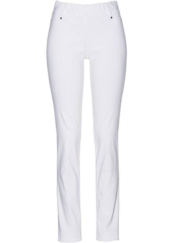 Эластичные брюки без застежки Bpc Selection, белый джинсы bpc черные 42 размер