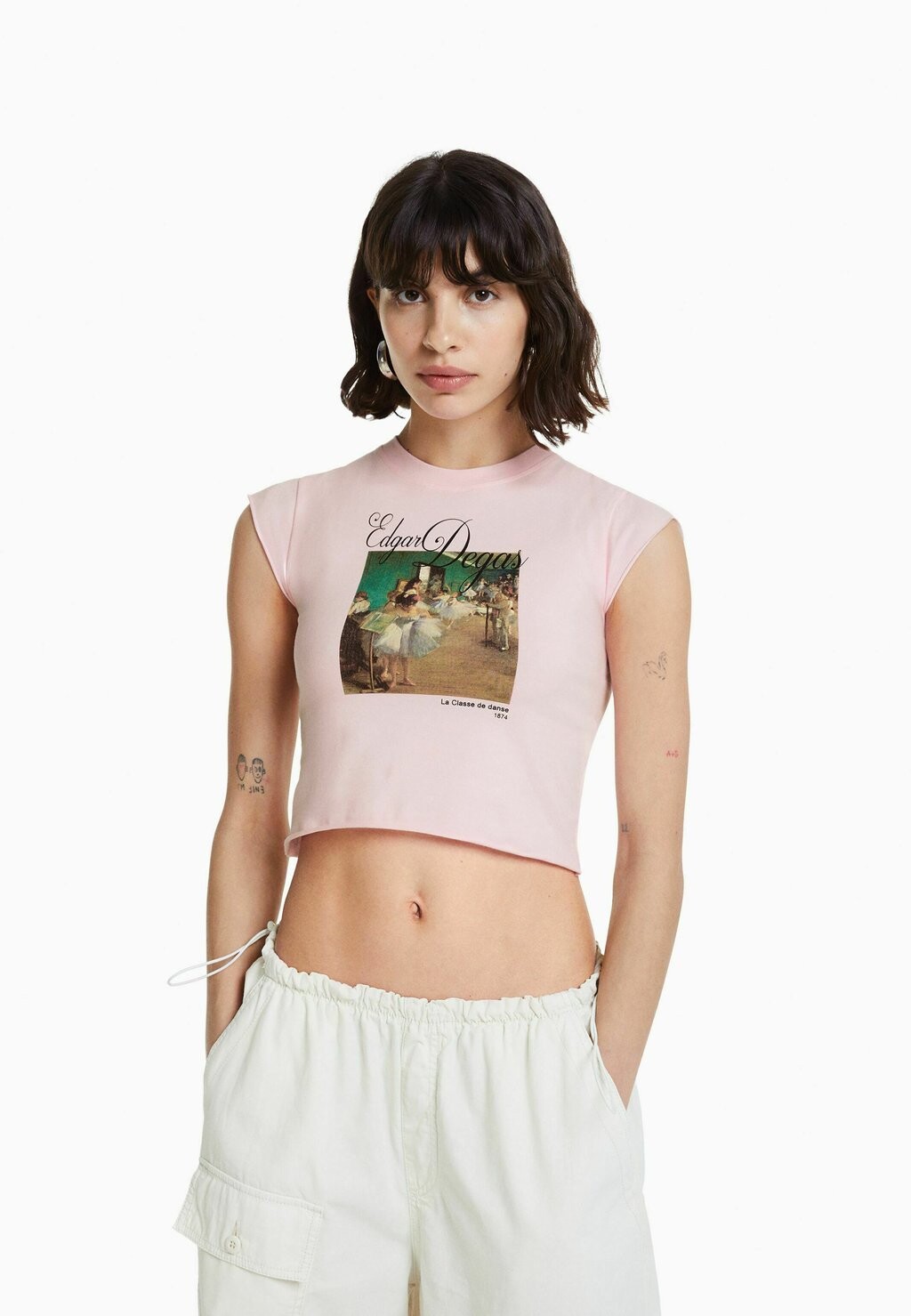 

Футболка с принтом Bershka