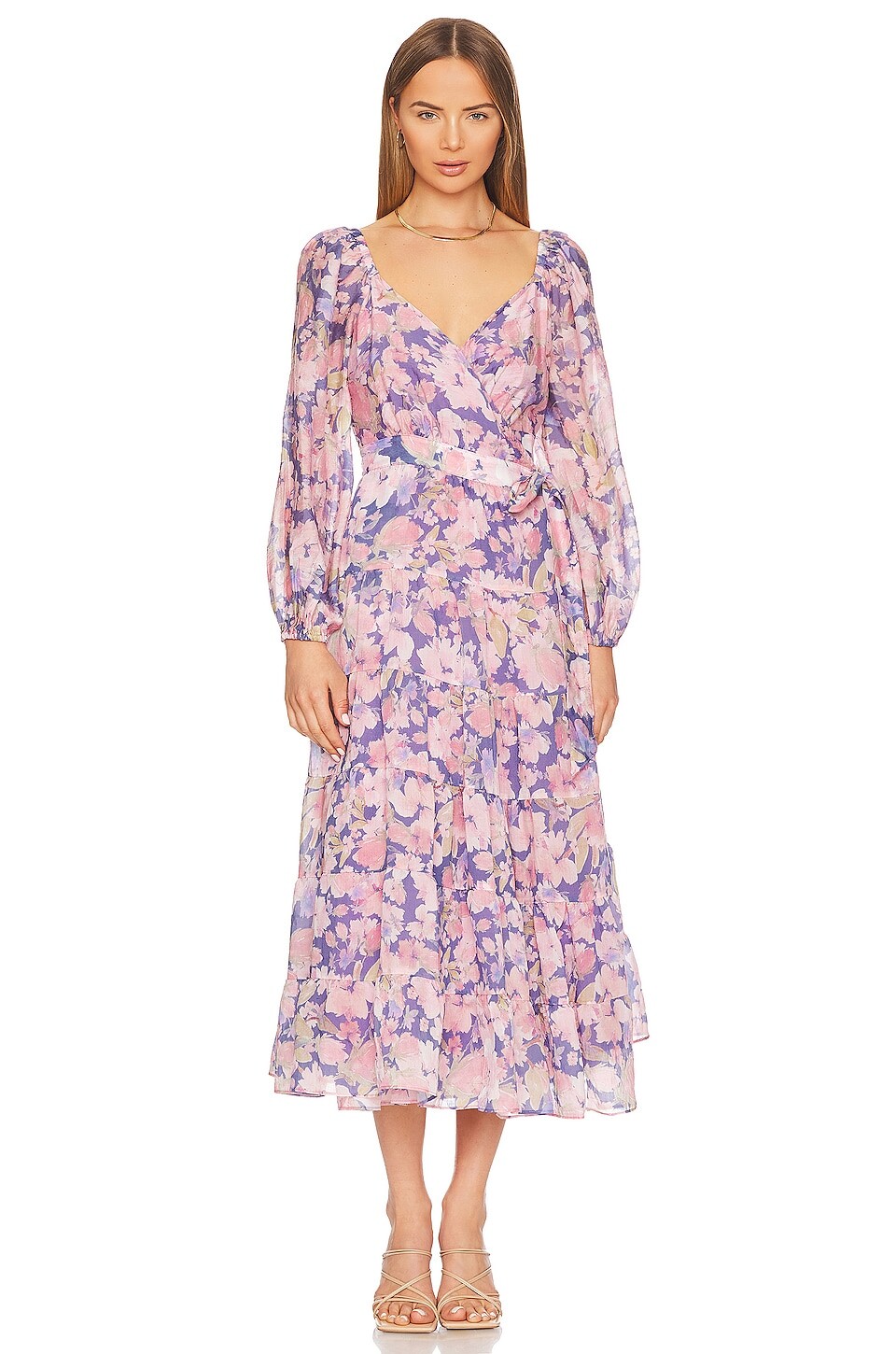 

Платье ASTR the Label Jannika, цвет Purple & Pink Floral