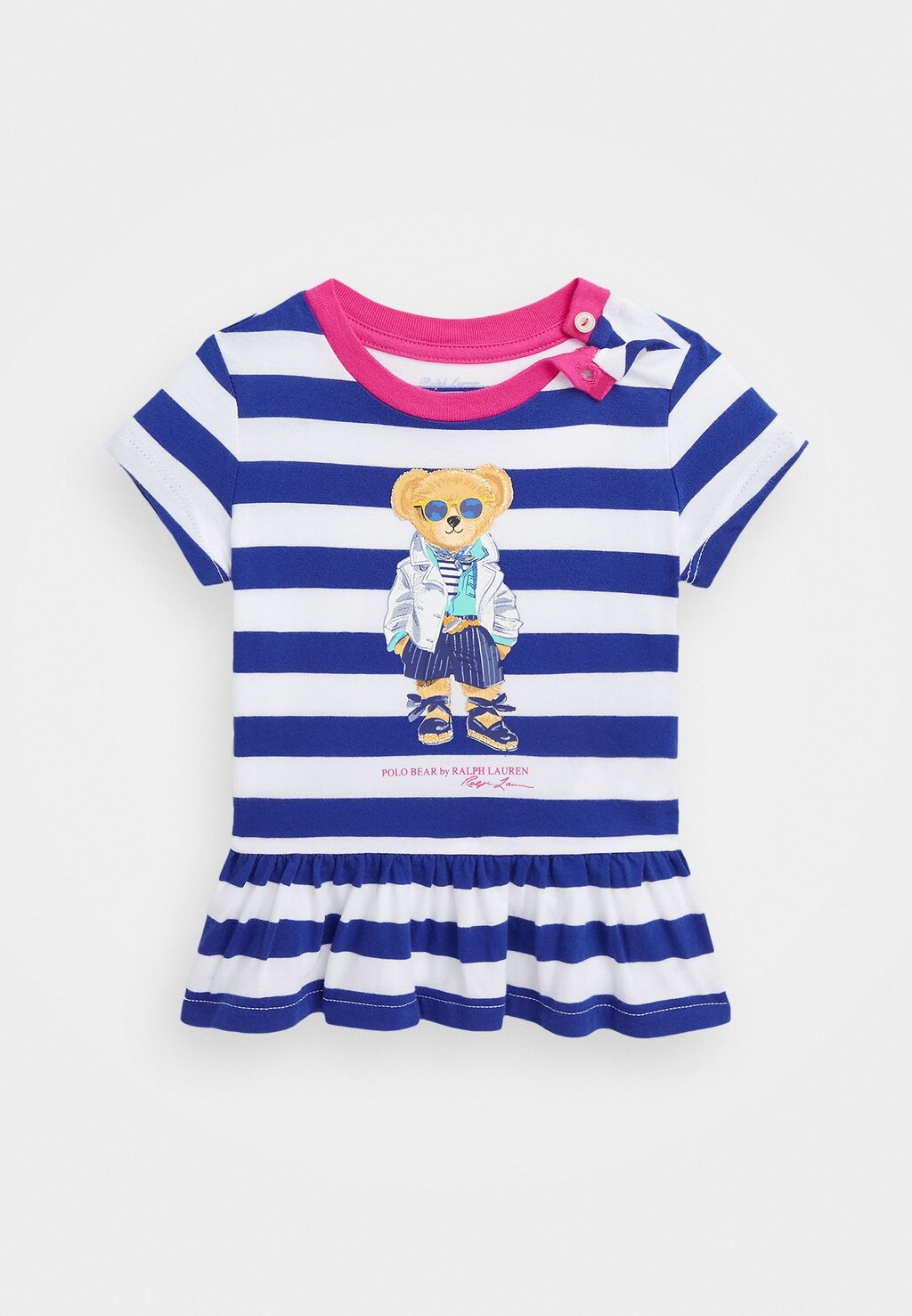

Футболка с принтом BABY Polo Ralph Lauren, цвет brilliant sapphire/white stripe