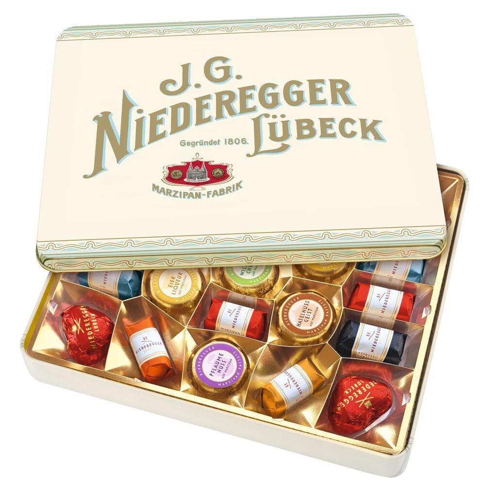 

Niederegger Lübeck благородный марципан классическая ностальгическая банка 298г