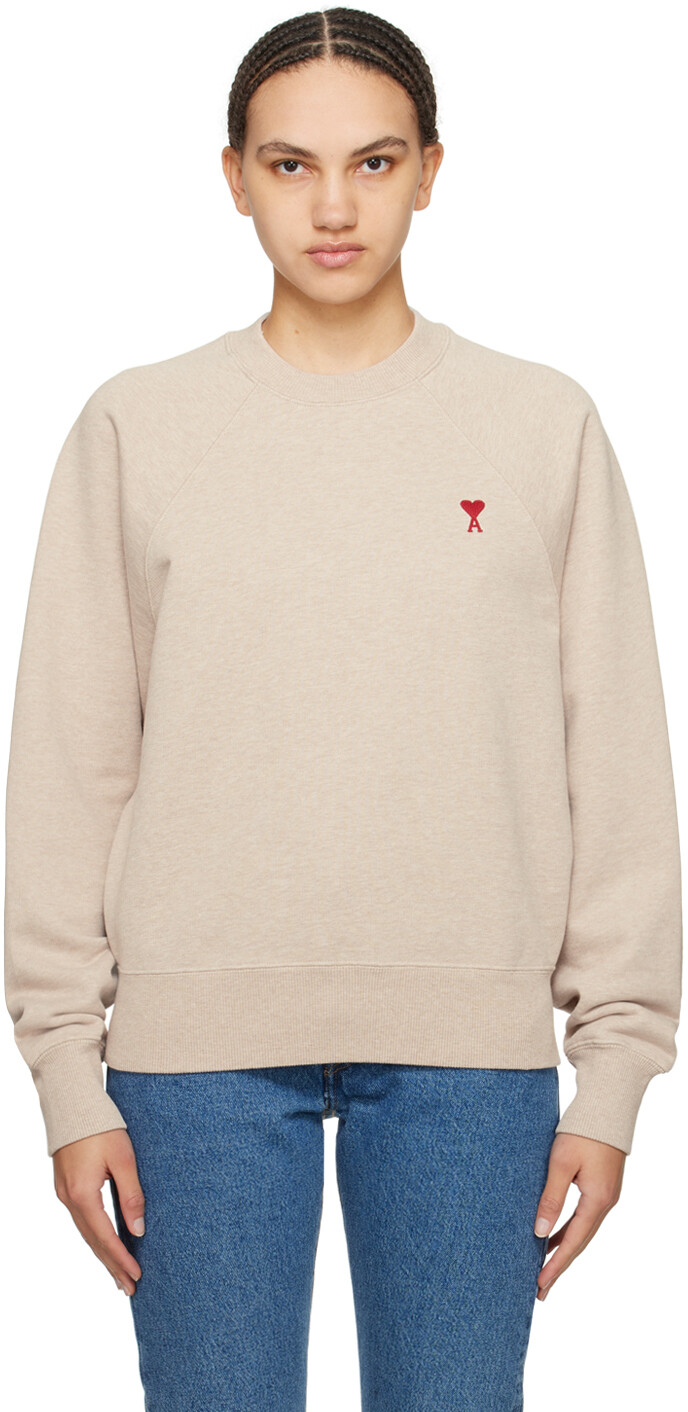 

Бежевый свитшот Ami de Cœur Ami Paris, цвет Heather beige