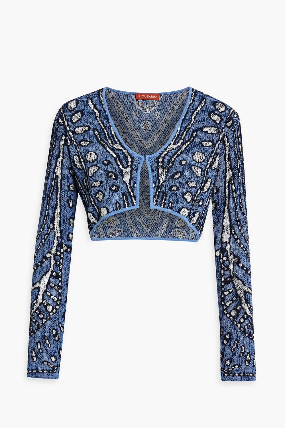 

Укороченный кардиган жаккардовой вязки Altuzarra, цвет Slate blue