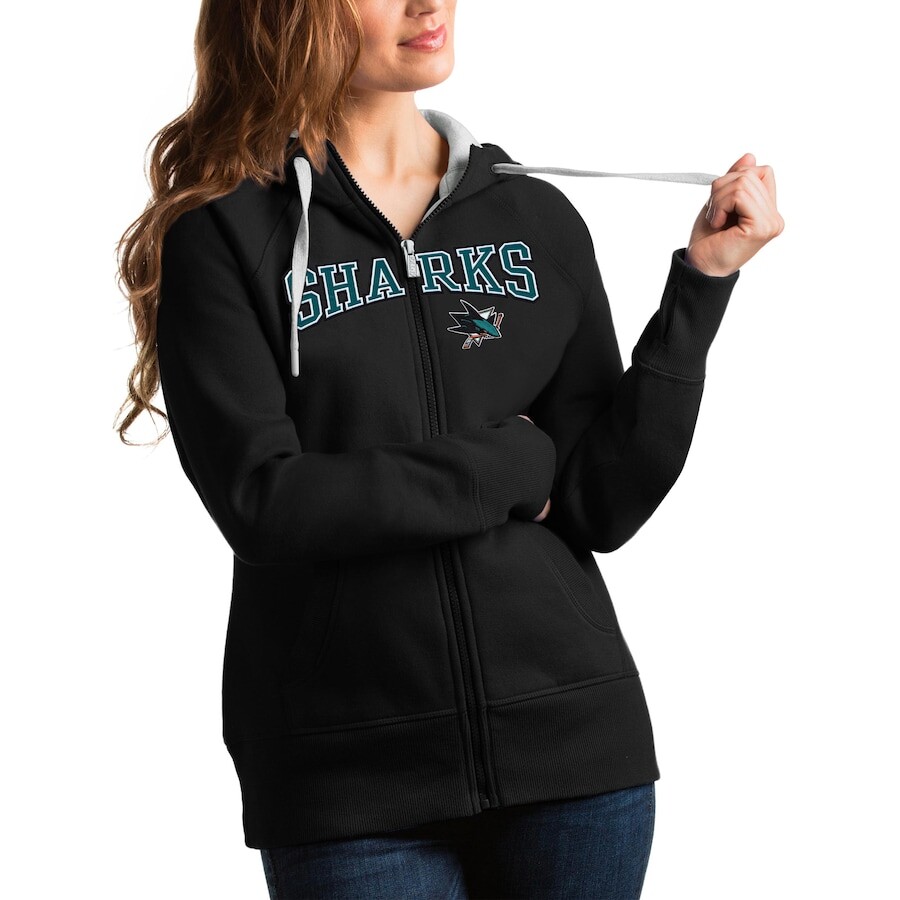 

Толстовка на молнии Antigua San Jose Sharks, черный