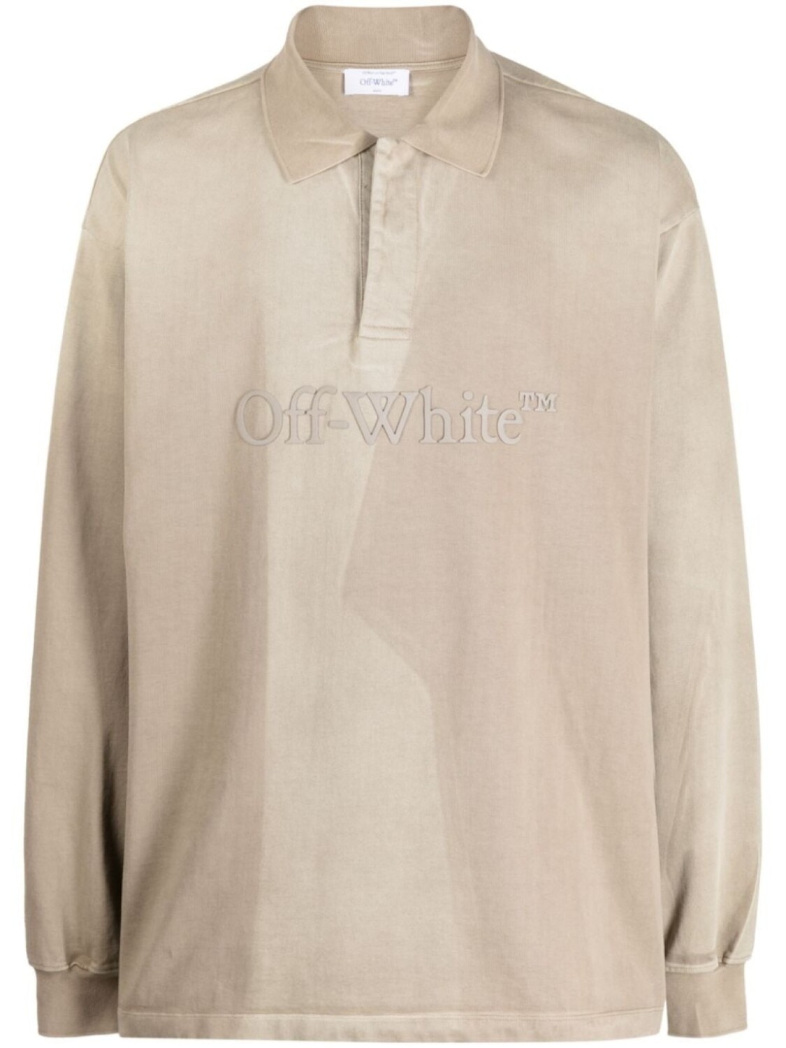 

Off-White рубашка поло Laundry с тисненым логотипом, коричневый