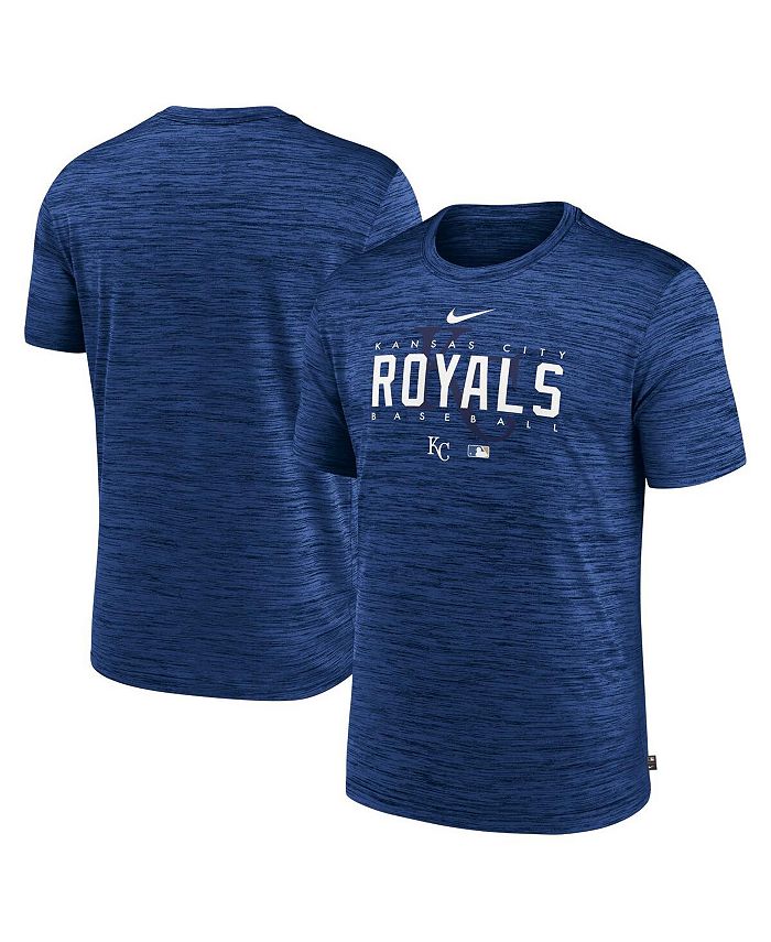 

Мужская футболка Royal Kansas City Royals Authentic Collection Velocity Performance Practice Practice Nike, синий