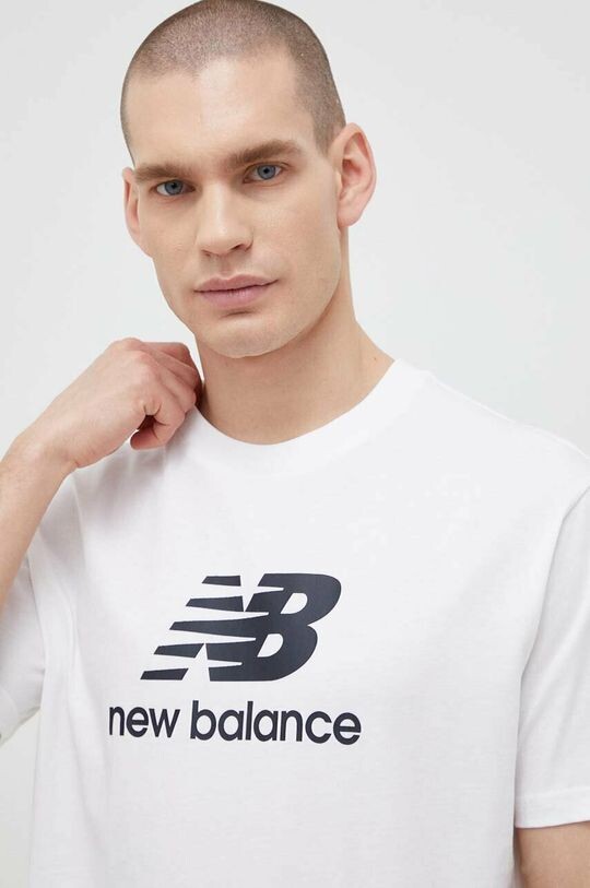 

Хлопковая футболка New Balance, белый