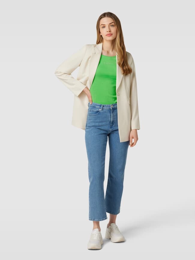

футболка с овальным вырезом Esprit, зеленый