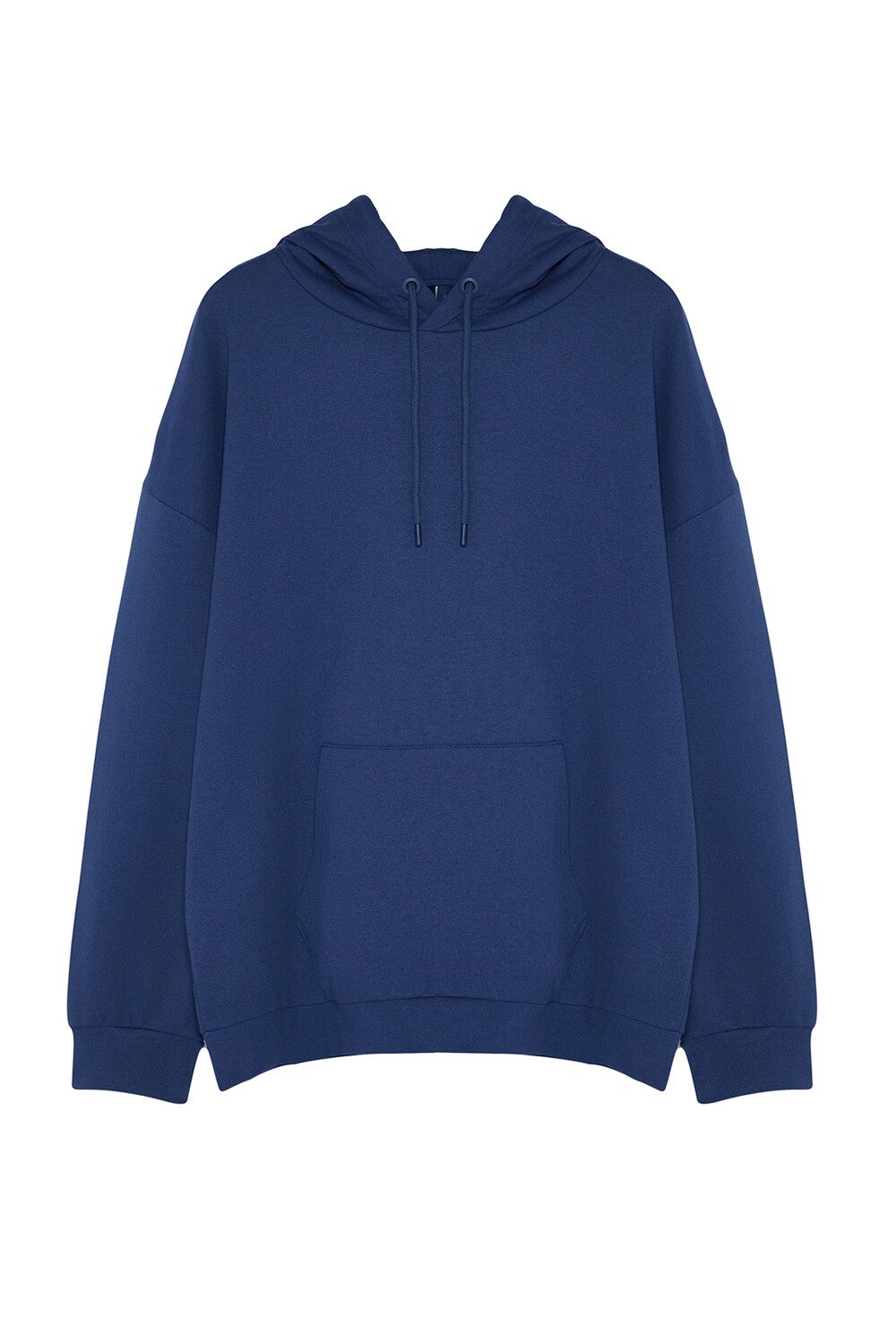 

Толстовка больших размеров - Темно-синий - Oversize Trendyol