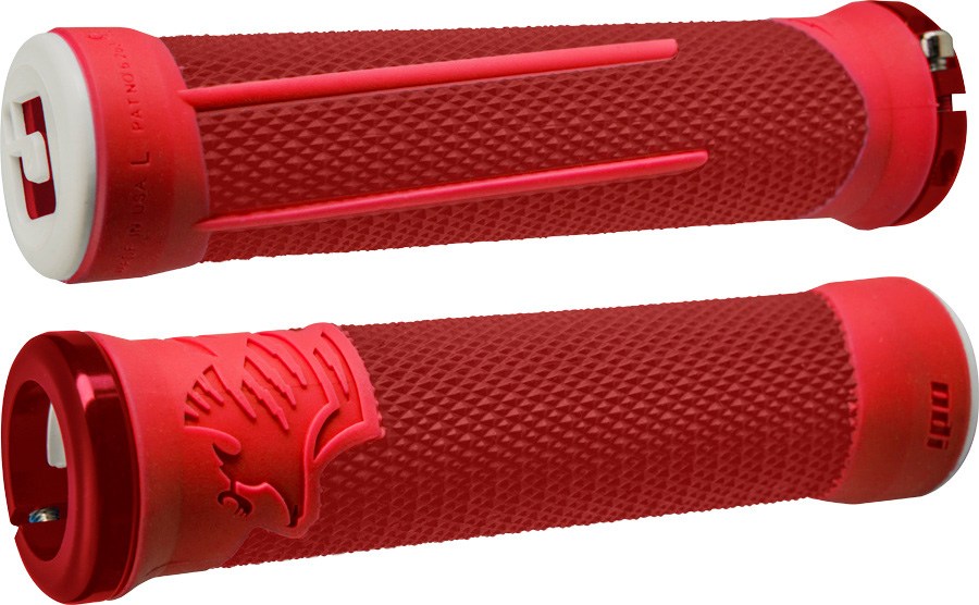 Ручки руля AG2 — с фиксацией ODI, красный грипсы ручки руля 102мм trix super dino с упорами
