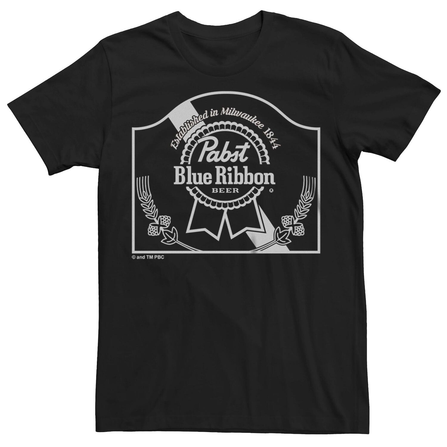 

Мужская футболка Pabst с синей лентой Vintage Pabst Logo Licensed Character