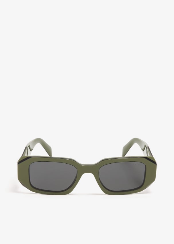 Солнцезащитные очки Prada Prada Symbole, зеленый солнцезащитные очки prada квадратные оправа пластик с защитой от уф для женщин черный