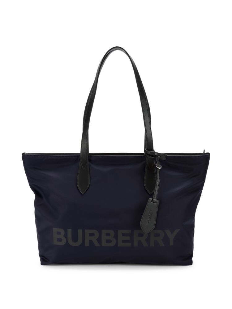 

сумка-тоут с логотипом Burberry, темно-синий