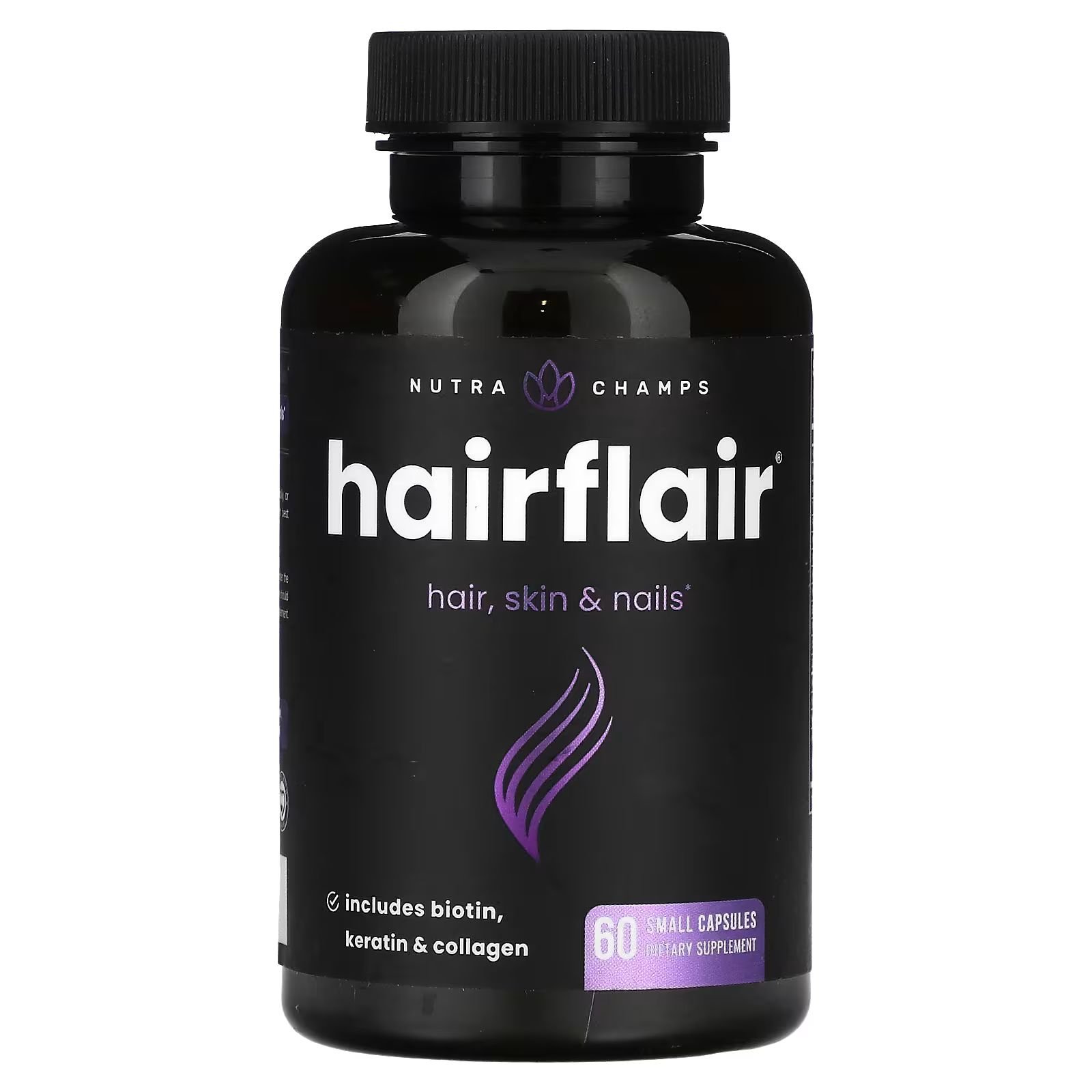 

HairFlair, 60 маленьких капсул Nutrachamps