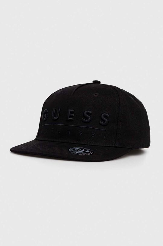

Бейсболка из хлопка Guess, черный