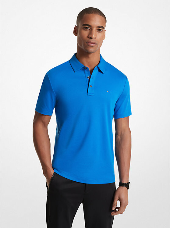 

Хлопковая рубашка-поло Michael Kors Mens, синий