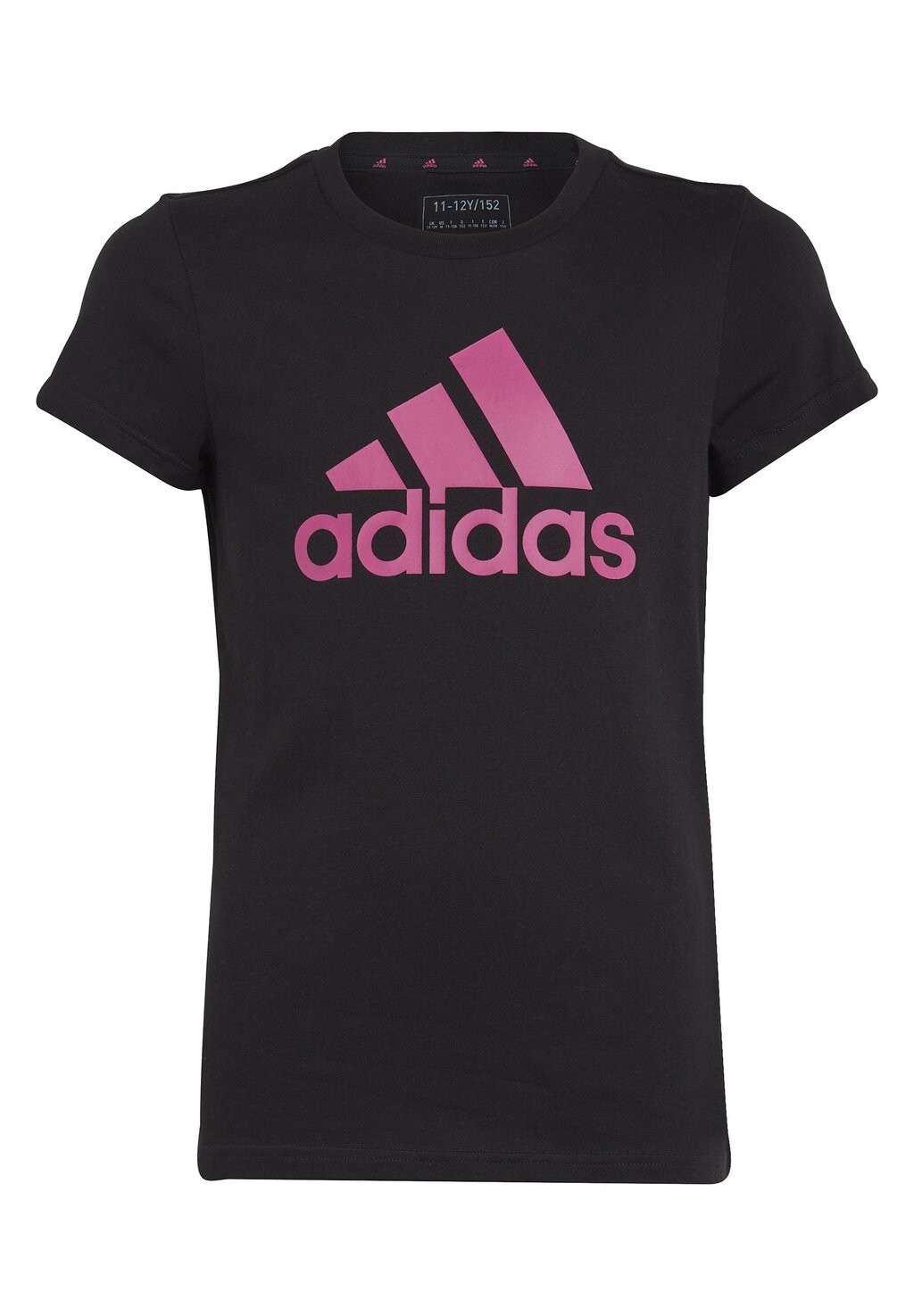 

Футболка с принтом Adidas, черная полупрозрачная фуксия