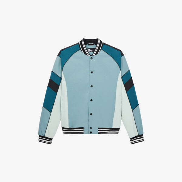 

Жакет из ткани в рубчик в стиле пэчворк The Kooples, синий