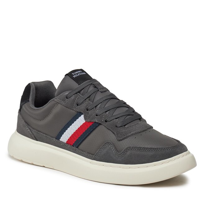 

Кроссовки Tommy Hilfiger LightCupsole Lth, серебро, Серый