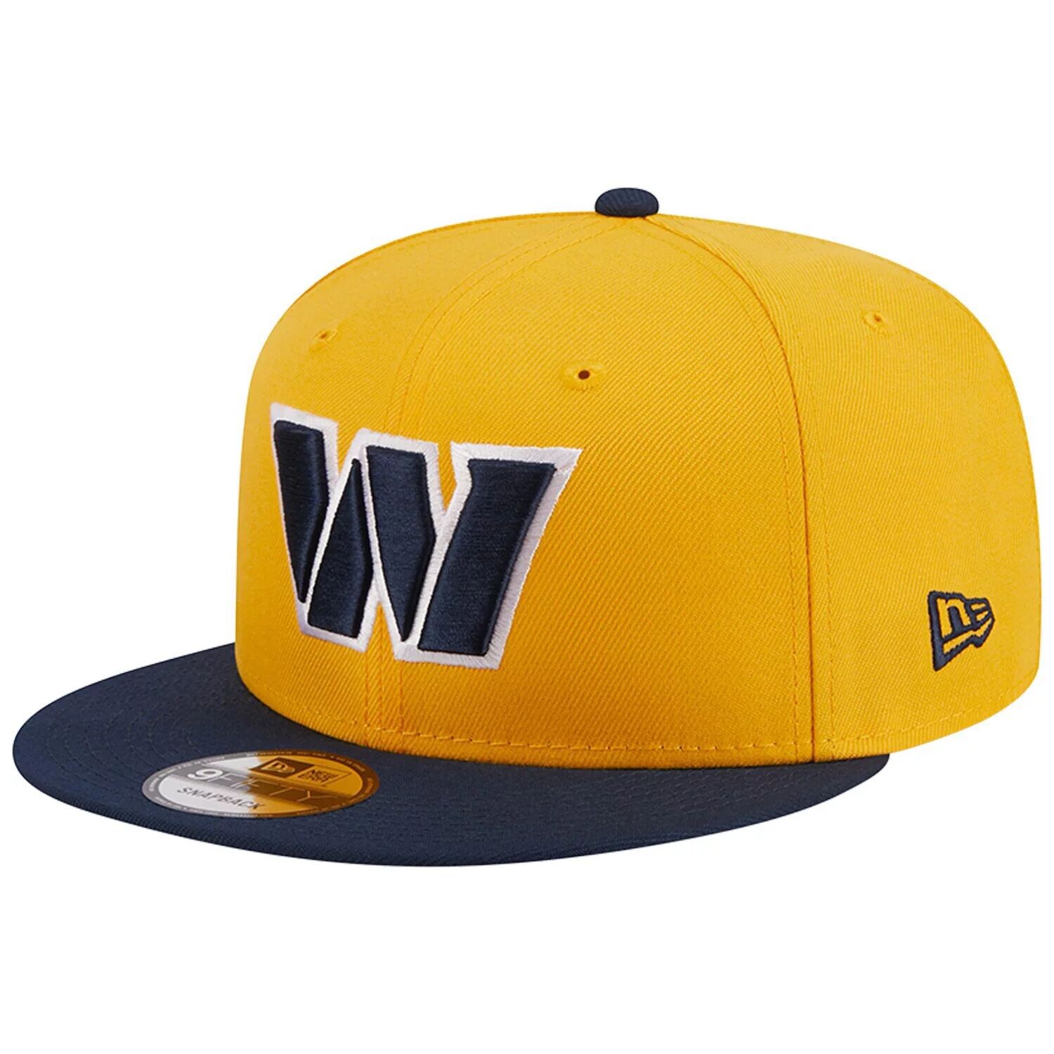 

Мужская кепка New Era Gold/темно-синего цвета Washington Commanders, двухцветная цветовая упаковка 9FIFTY Snapback