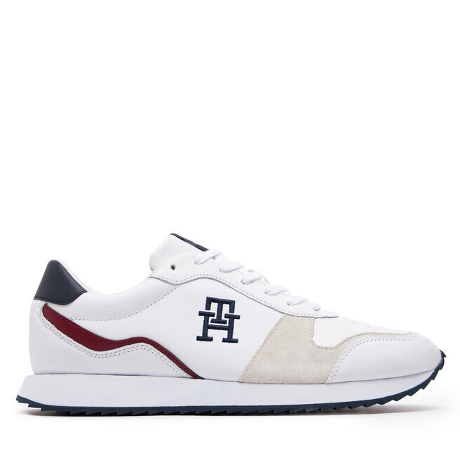 Кроссовки Tommy Hilfiger Runner Evo Lth Mix FM0FM04959 White YBS, белый кроссовки runner evo mix lth mix tommy hilfiger белый