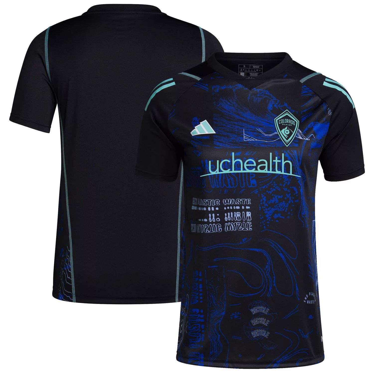 

Женское джерси adidas Black Colorado Rapids 2023 One Planet Replica adidas