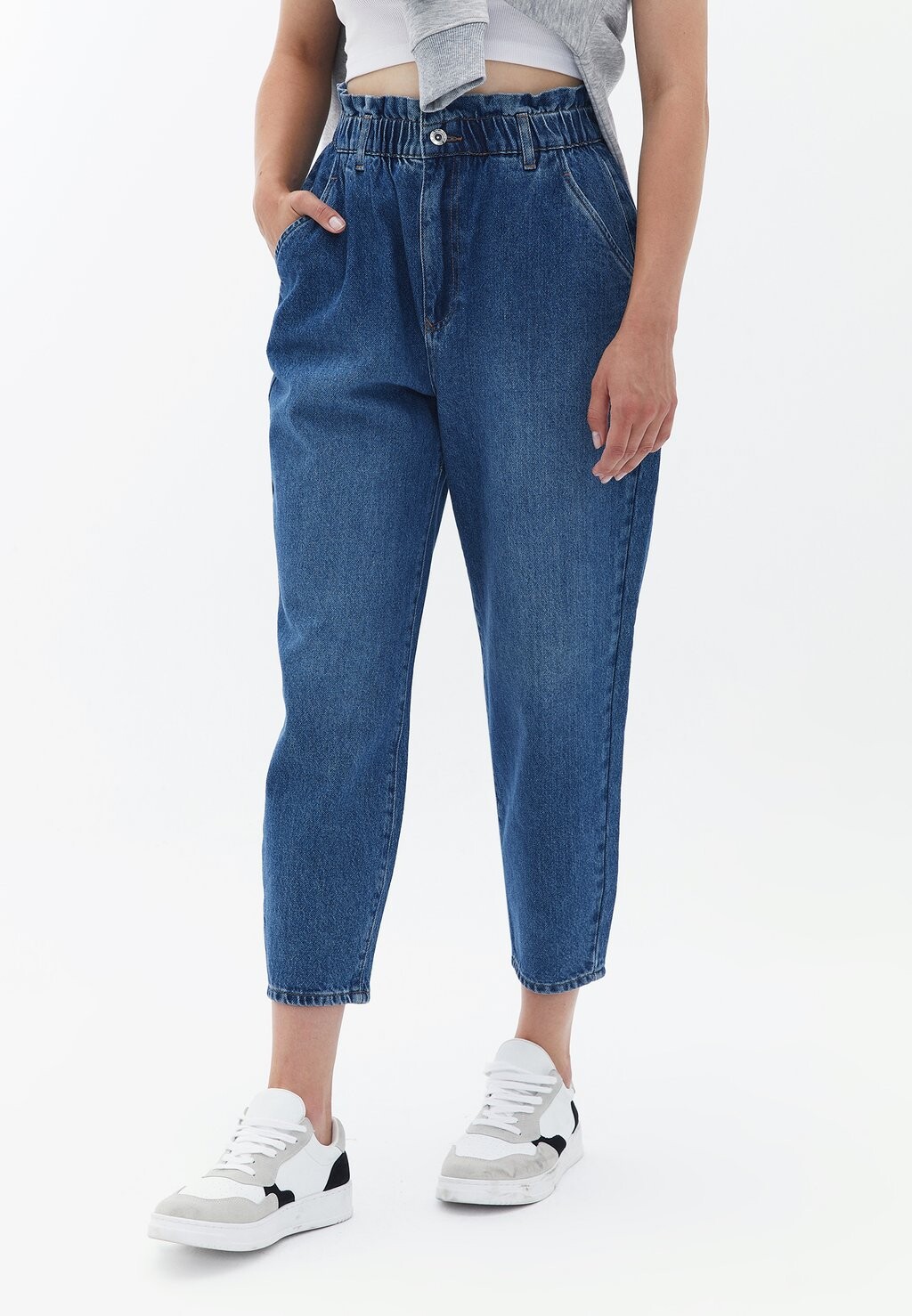 

Джинсы Tapered Fit High Rise Baggy Fit OXXO, цвет mid denim