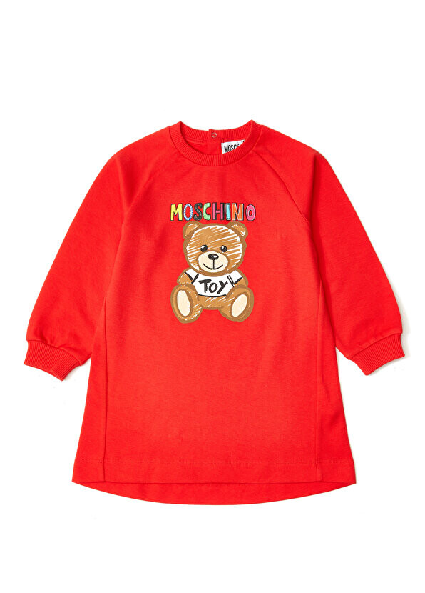 

Платье для девочек с красным логотипом Moschino