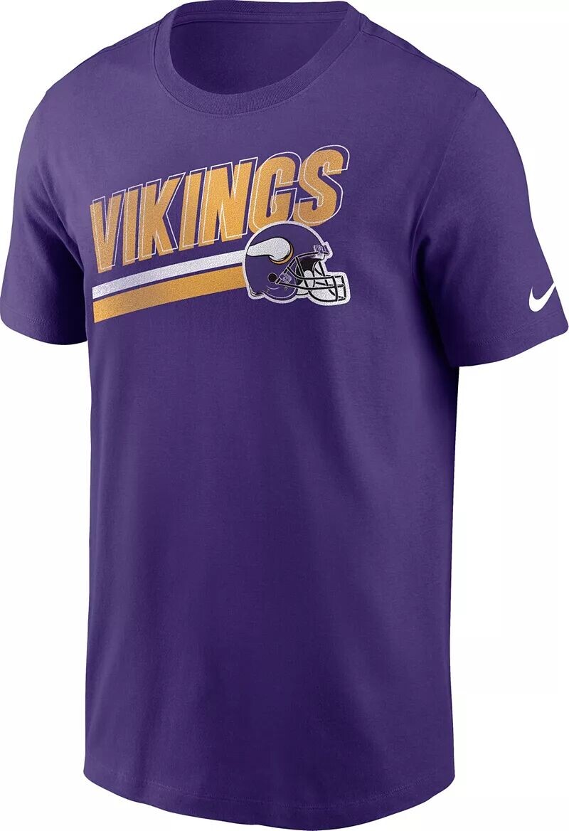 

Мужская футболка Nike Minnesota Vikings Blitz Helmet фиолетовая