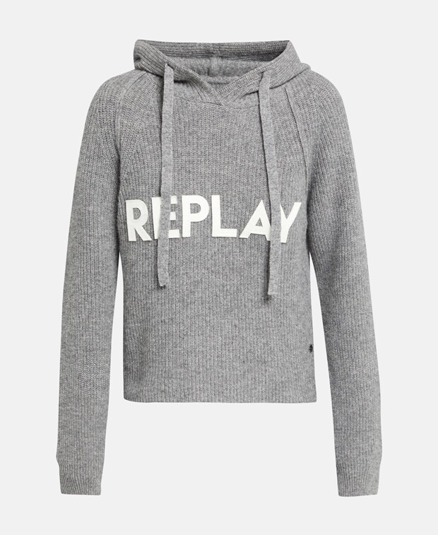 

Шерстяной джемпер Replay, светло-серый
