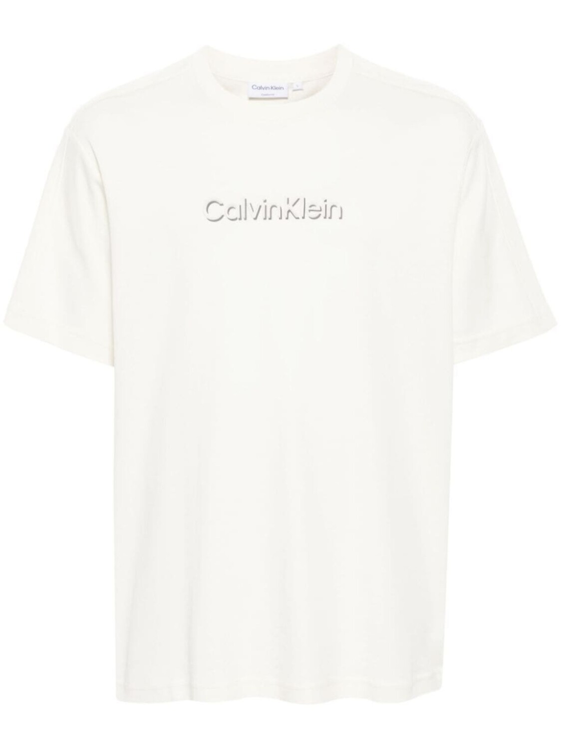 

Calvin Klein футболка с тисненым логотипом, нейтральный цвет