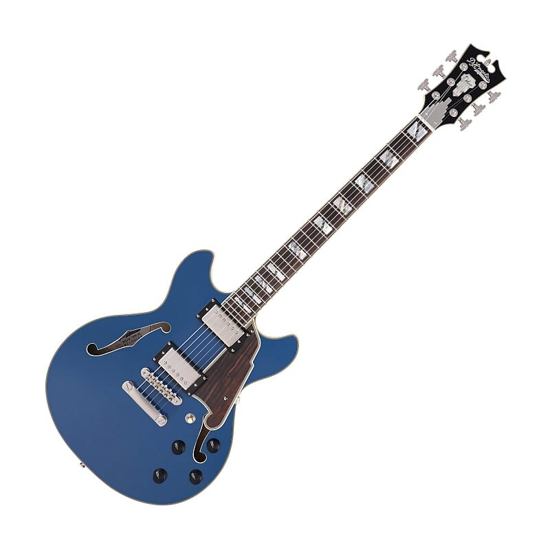 

Электрогитара D'Angelico DADMINIDCSAPSNS Deluxe Mini DC Limited Edition Semi-Hollowbody Electric Guitar, Sapphire