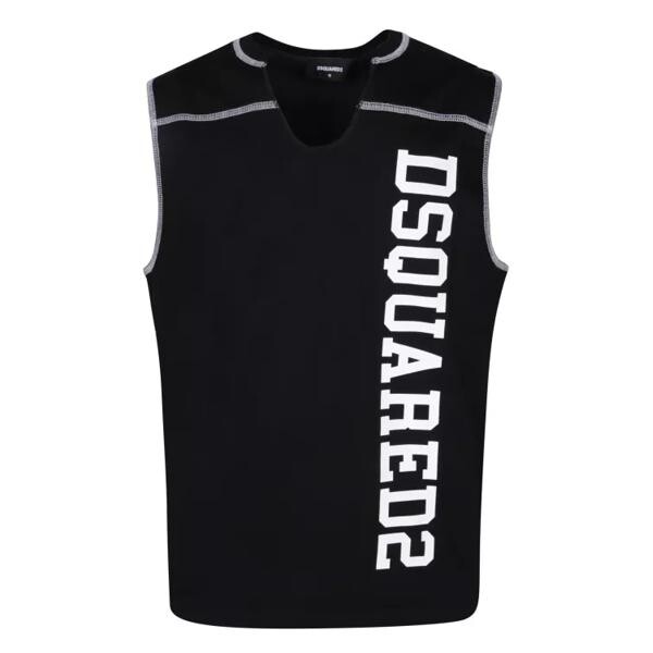 

Футболка cotton tank top Dsquared2, черный