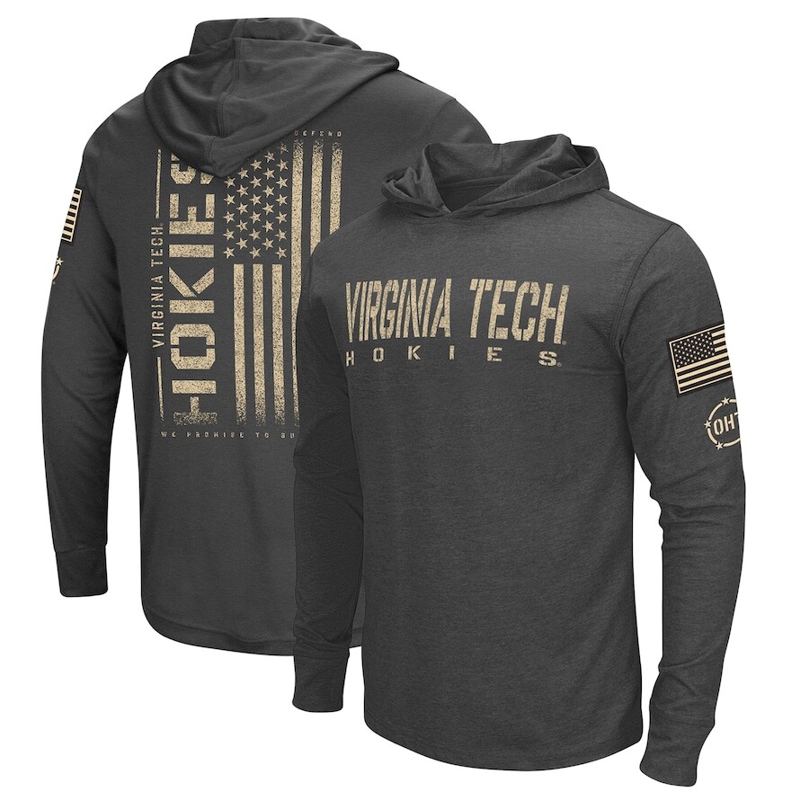

Футболка с длинным рукавом Colosseum Virginia Tech Hokies, черный
