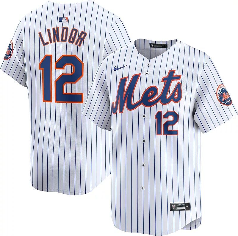 

Мужское джерси Nike New York Mets Francisco Lindor #12 White Limited Vapor